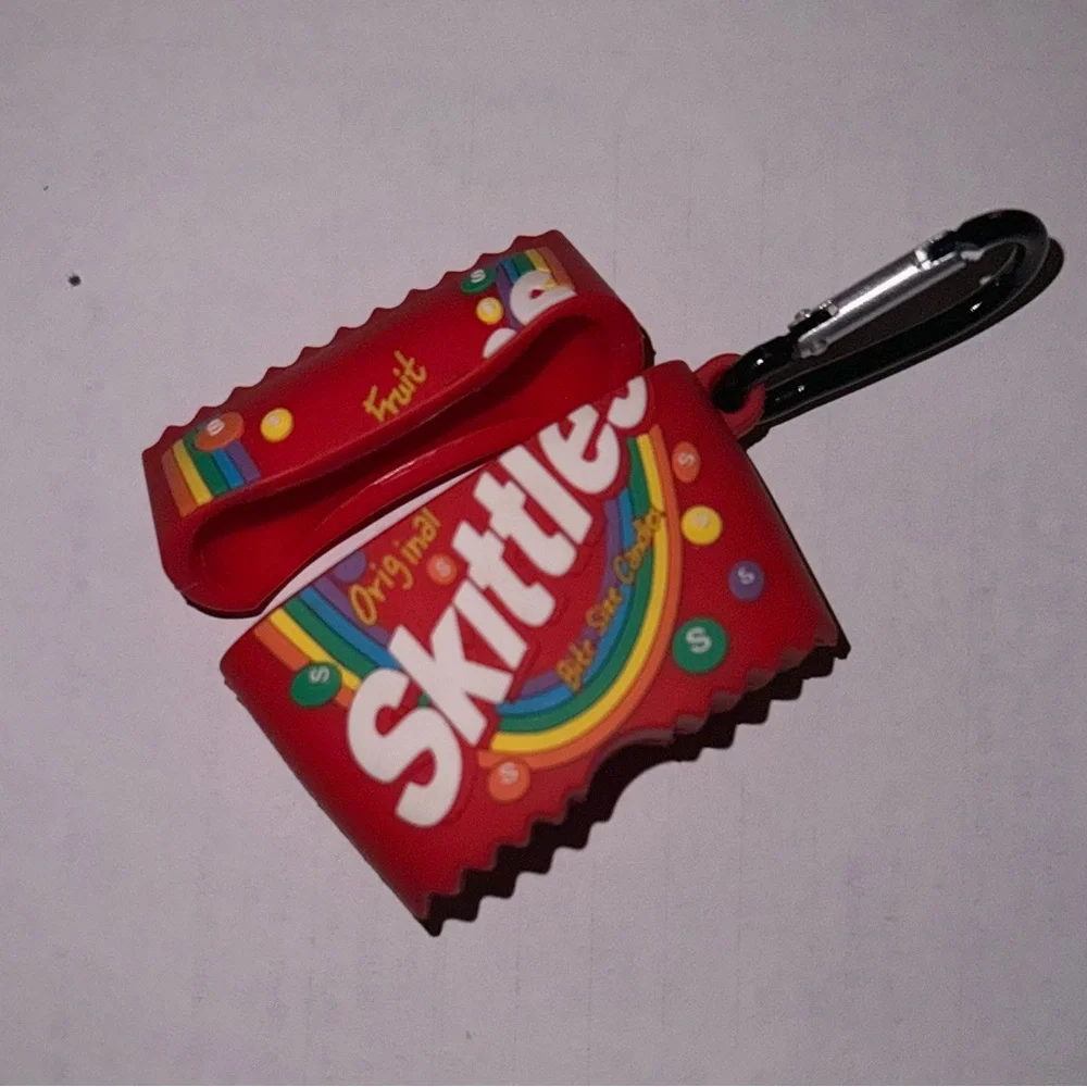 New Skittles Air Pods Case Cover Keychain